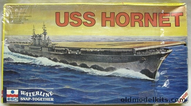 ESCI 1/1200 USS Hornet CV8 Aircraft Carrier - With 16 B-25 Bombers, 403 plastic model kit